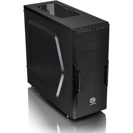 Thermaltake Versa H22 Mid-Tower Chassis, Gaming Design, Black