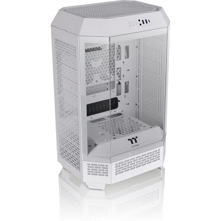 Thermaltake The Tower 300 Tempered Glass Micro-ATX Micro Tower Chassis, Snow White