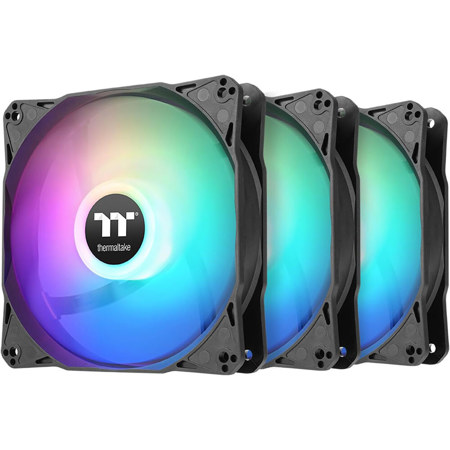 Thermaltake LE120 120mm ARGB Sync PC Cooling Fan, 3-Pack , Black