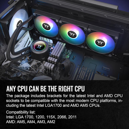 Thermaltake TH360 V2 360mm ARGB Sync All-in-One CPU Liquid Cooler