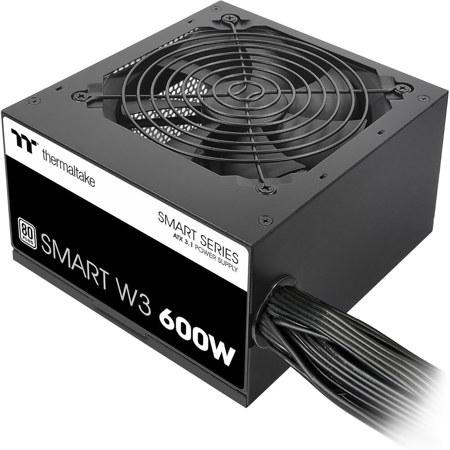 Thermaltake Smart W3 600W 80 Plus Gold Certified ATX 3.1 Power Supply Unit, Black