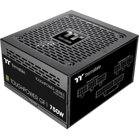 Thermaltake Toughpower GF1 TT Premium Edition 750W 80 Plus Gold Certified Fully Modular ATX Power Supply Unit, 2024 Version, Black