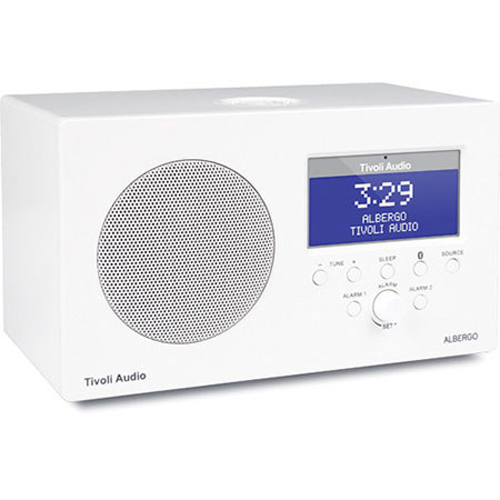Tivoli Albergo Clock Radio with Bluetooth, White