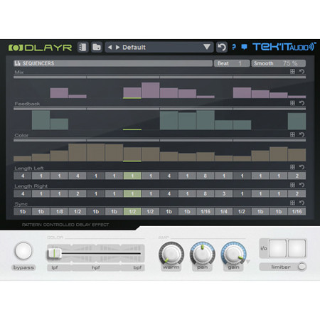 Tek'it Audio DlayR Pattern Controlled Delay Software Plug-In, Delivery