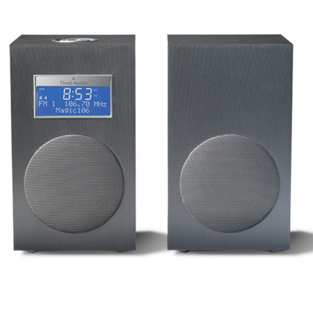 Tivoli Audio Model 10 M10CAD Stereo AM/FM Clock Radio, Anodized Aluminum/Silver