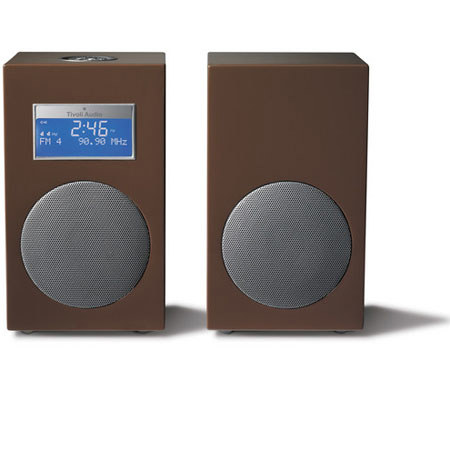 Tivoli Audio Model 10 M10CCB Stereo AM/FM Clock Radio, Chestnut Brown/Silver