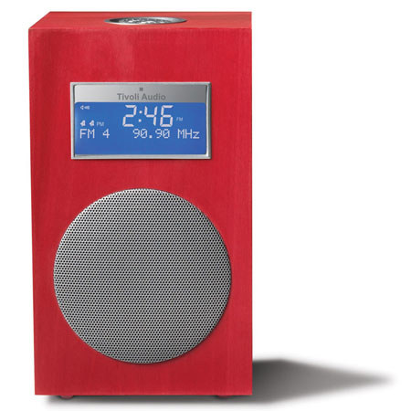 Tivoli Audio Model 10 M10CCR Stereo AM/FM Clock Radio, Carmine Red/Silver