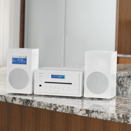Tivoli Audio Model 10 M10CFW Stereo AM/FM Clock Radio, Frost White/White