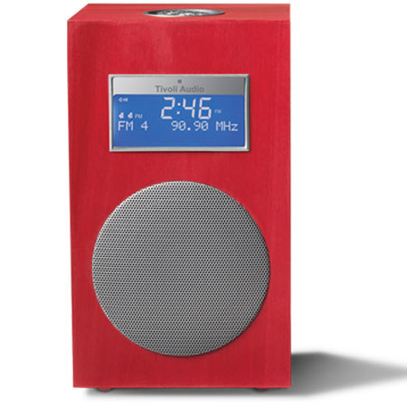 Tivoli Audio Model 10 M10CR Clock Radio, Carmine Red/Silver