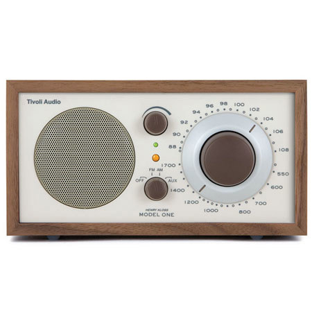 Tivoli Audio Model One M1CLA Henry Kloss AM/FM Table Radio, Walnut/Beige