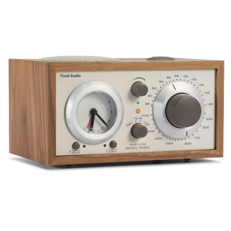 Tivoli Audio Model Three M3CLA AM/FM Clock Radio, Walnut/Beige