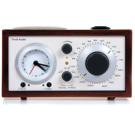 Tivoli Audio Platinum Series M3DKCLA AM/FM Clock Radio, Dark Walnut/Beige