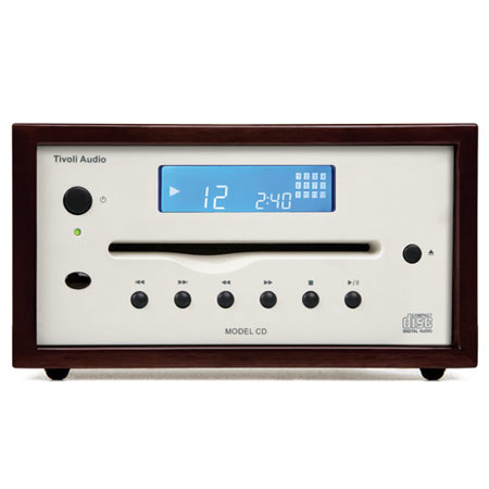 Tivoli Audio Platinum Series Model CD MCDDKCLAB Player, Dark Walnut/Beige