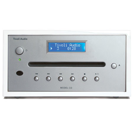 Tivoli Audio Model CD MCDWSB Player, Frost White/Silver