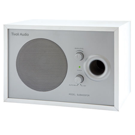 Tivoli Audio Model MSWHT Subwoofer, White/Silver