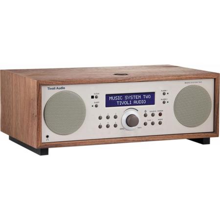 Tivoli Audio Music System Two Bluetooth Speaker, Single, Walnut/Beige