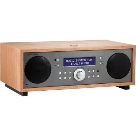 Tivoli Audio Music System Two Bluetooth Speaker, Single, Cherry/Metallic Taupe