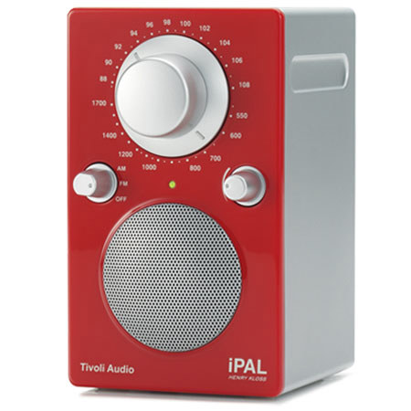Tivoli Audio iPAL PALIPALR Portable Radio, High Gloss Red/Silver