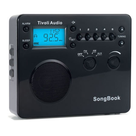 Tivoli Audio SongBook SBBS AM/FM Travel Radio, High Gloss Black
