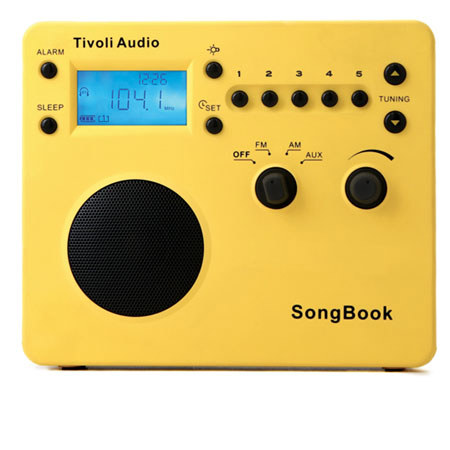 Tivoli Audio SongBook SBYEL AM/FM Alarm Clock Travel Radio, Yellow