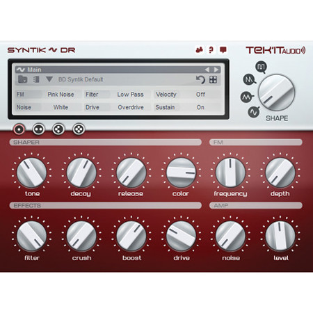 Tek'it Audio Syntik-DR Electronic Drum Synthesizer Software, Electronic Download