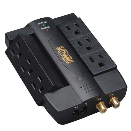 Tripp Lite HTSWIVEL6 Home & Business Theater Surge Suppressor w/6 Outlets