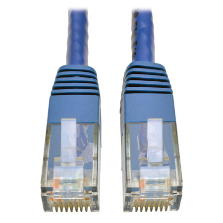 Tripp Lite 1' 24 AWG 550MHz Cat6 Gigabit Molded UTP Ethernet Cable, Blue