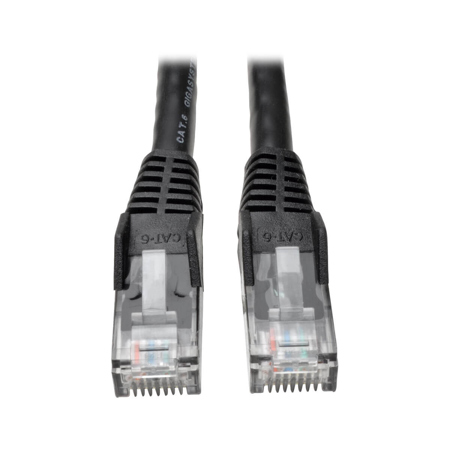 Tripp Lite 3' 24 AWG 550MHz Cat6 Gigabit Snagless Molded UTP Ethernet Cable, Black