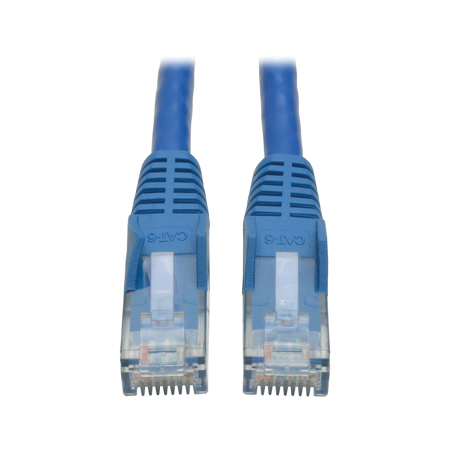 Tripp Lite 3' 24 AWG 550MHz Cat6 Gigabit Snagless Molded UTP Ethernet Cable, Blue