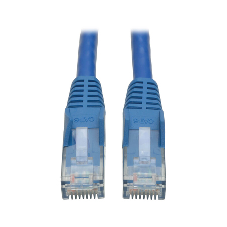 Tripp Lite 10' 24 AWG 550MHz Cat6 Gigabit Snagless Molded UTP Ethernet Cable, Blue