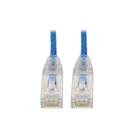 Tripp Lite 7' 28 AWG 550MHz Cat6 Gigabit Snagless Slim UTP Ethernet Cable, Blue