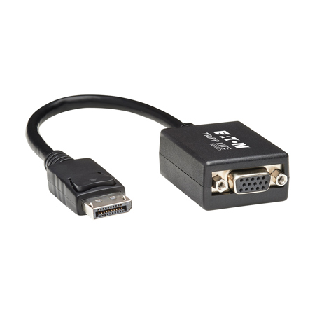 Tripp Lite 6" DisplayPort to VGA Active Adapter Video Converter, Black