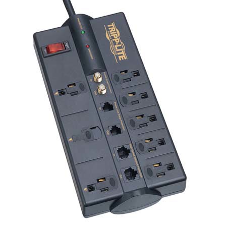 Tripp Lite TLP810NET Economical Protect It 110-125V Surge Suppressor, 8 Outlets