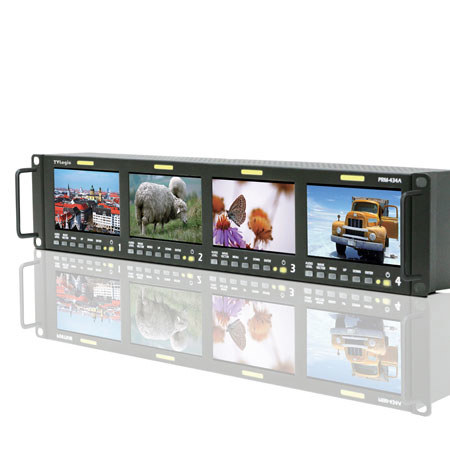 TVLogic PRM-434AS 4.3" 800x480 Multi-Format Quad LCD Rack Mount