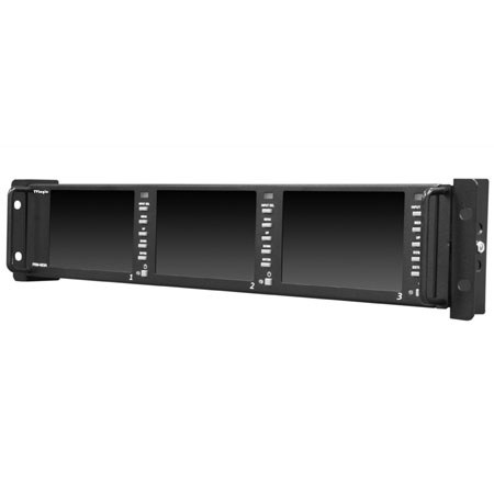 TVLogic PRM-483AS 4.8" 800x480 Multi-Format Triple LCD Rack Mount (SD-SDI)