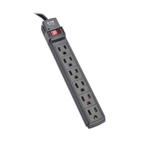 Tripp Lite Power It! PS66B 6-Outlet Power Strip with 6' Cord, Black