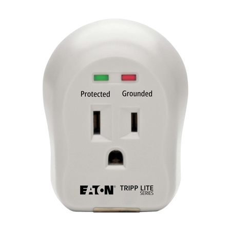 Tripp Lite SPIKECUBE 1-Outlet Personal Surge Protector with Direct Plug-In, Gray