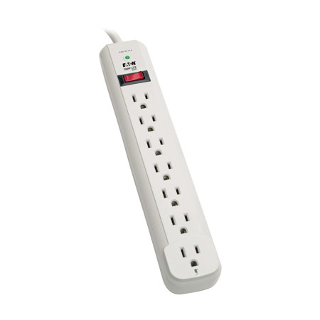 Tripp Lite STRIKER 7-Outlet Surge Protector with 6' Cord, Light Gray