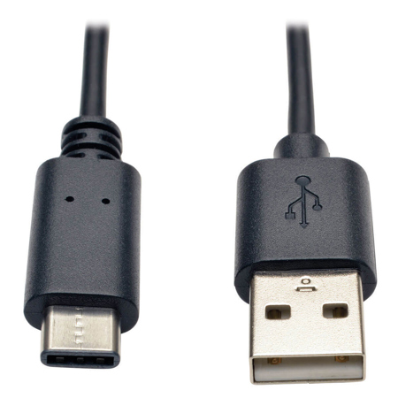 Tripp Lite 6' High-Speed USB 2.0 Type-A to Type-C Cable, Black