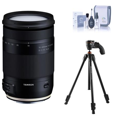Tamron 18-400mm f/3.5-6.3 Di II VC HLD Lens for Canon EF with Tripod Kit