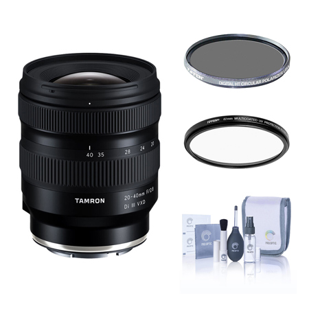 Tamron 20-40mm f/2.8 Di III VXD Lens for Sony E, Bundle with Tiffen 67mm UV and CPL Filters
