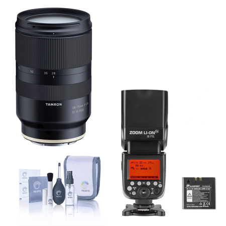 Tamron 28-75mm f/2.8 Di III RXD Lens for Sony E Mount w/FP Zoom Li-on R2 Flash