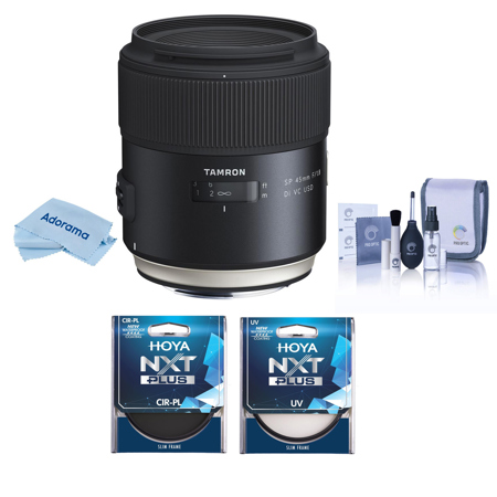 Tamron SP 45mm f/1.8 Di VC USD Lens for Nikon F Mount - With Hoya Filter Kit