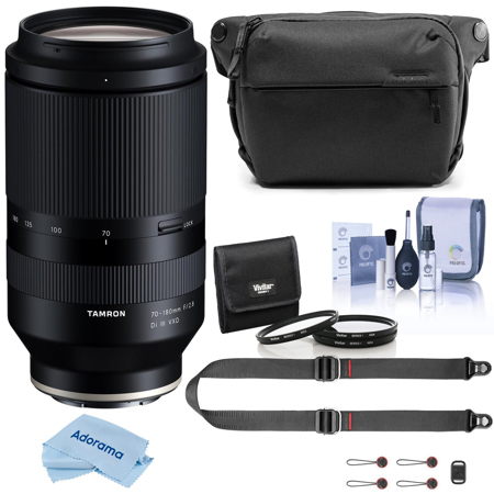 Tamron 70-180mm f/2.8 Di III VXD Lens for Sony E With Peak Dssign ACC Bundle