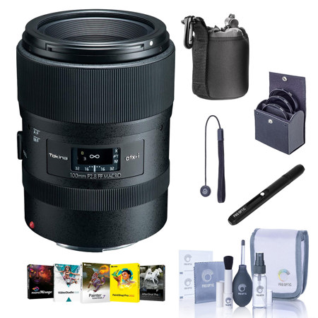 Tokina atx-i 100mm f/2.8 Macro Lens for Canon EF w/Mac Software & Free Acc Kit