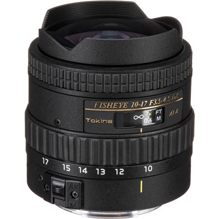 Tokina 10-17mm f/3.5-4.5 DX Fisheye Lens with Built-in Hood for Canon EF