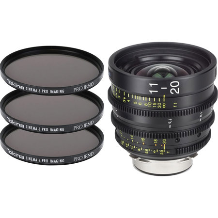 Tokina Cinema ATX 11-20mm T2.9 Lens w/3x PRO IRND 86mm Filter Kit 2 for Sony E