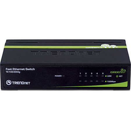 TRENDnet 5-Port 10/100Mbps GREENnet Switch