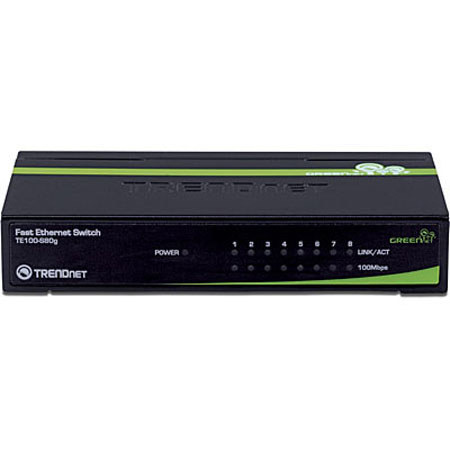 TRENDnet 8-Port 10/100Mbps GREENnet Switch