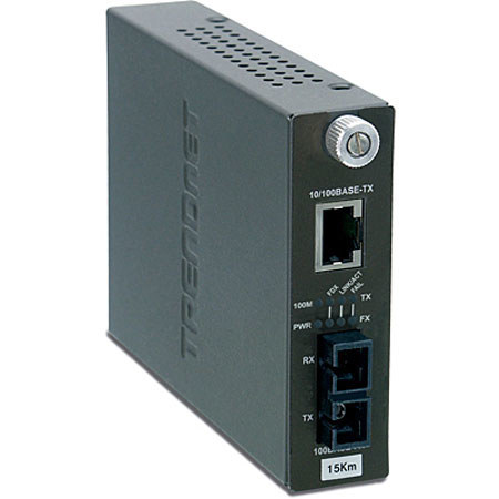 TRENDnet TFC-110S15I Intelligent 10/100Base-TX to 100Base-FX SC Fiber Converter